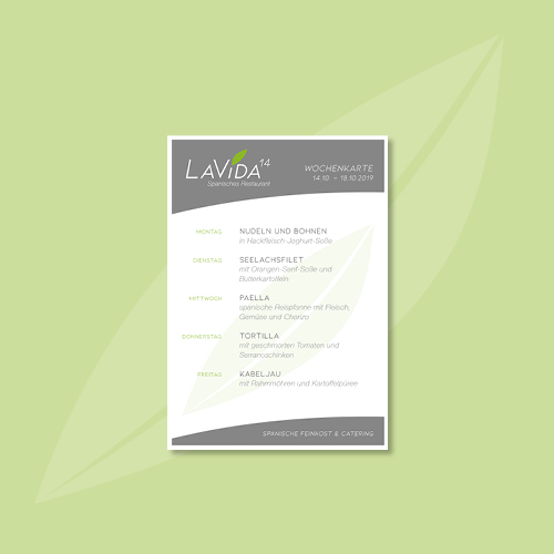 LaVida14 - Wochenkarte